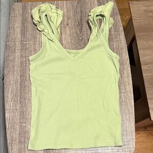 Old Navy Mint Ruffle Strap Tank Top
